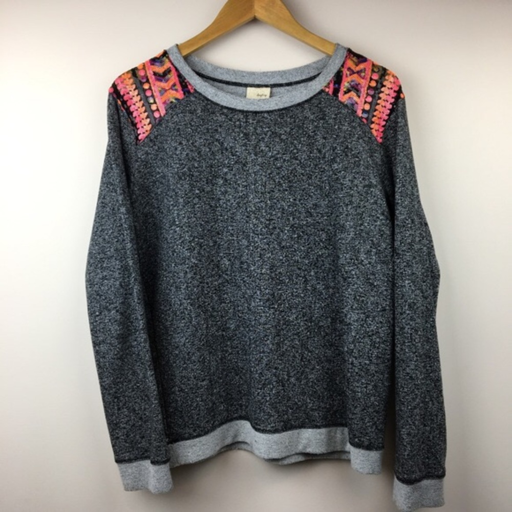 Daytrip dark Grey sweatshirt with sequins
